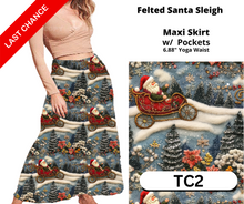 Load image into Gallery viewer, Felted Santa Sleigh Maxi Skirt
