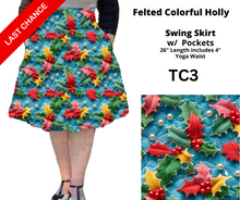 Load image into Gallery viewer, Felted Colorful Holly Swing Skirt
