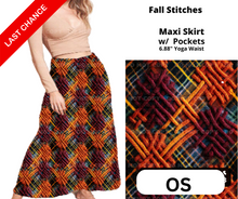 Load image into Gallery viewer, Fall Stitches Maxi Skirt