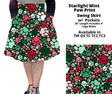 Load image into Gallery viewer, Starlight Mint Paw Print Swing Skirt