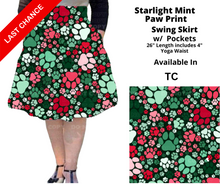 Load image into Gallery viewer, Starlight Mint Paw Print Swing Skirt