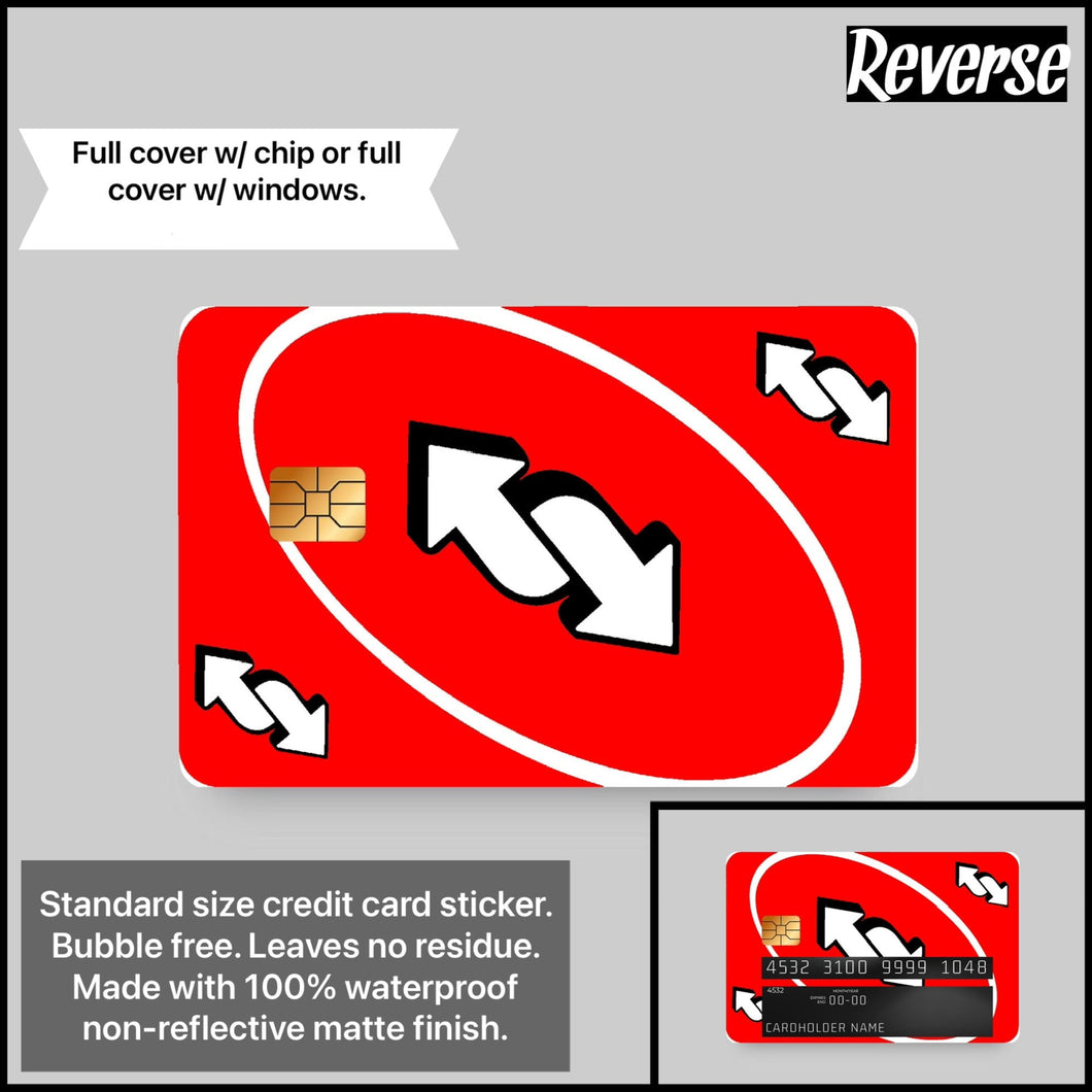 Reverse Credit Card Sticker