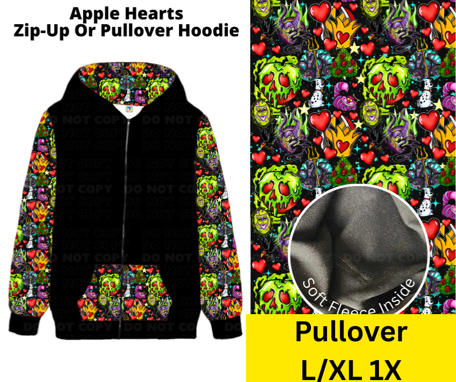 Apple Hearts Pullover Hoodie