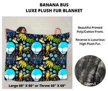 Load image into Gallery viewer, Banana Bus Luxe Plush Fur Blanket
