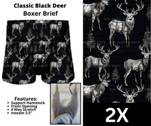 Load image into Gallery viewer, Classic Black Deer Boxer Briefs
