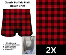 Load image into Gallery viewer, Classic Buffalo Plaid Boxer Briefs
