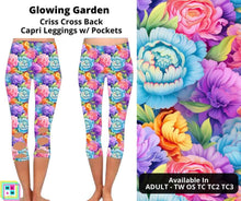 Load image into Gallery viewer, Glowing Garden Criss Cross Capri w/ Pockets
