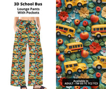 Load image into Gallery viewer, 3D School Bus Full Length Lounge Pants
