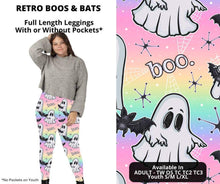 Load image into Gallery viewer, Retro Boos &amp; Bats Full Length Leggings w/ Pockets
