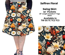 Load image into Gallery viewer, Saffron Floral Swing Skirt
