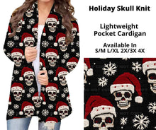 Load image into Gallery viewer, Holiday Skull Knit Pocket Cardigan
