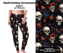 Load image into Gallery viewer, Skull Holiday Ornaments Joggers
