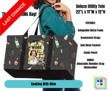 Load image into Gallery viewer, Cooking With Wine Collapsible Tote
