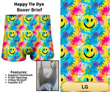 Load image into Gallery viewer, Happy Tie Dye Boxer Briefs
