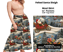 Load image into Gallery viewer, Felted Santa Sleigh Maxi Skirt
