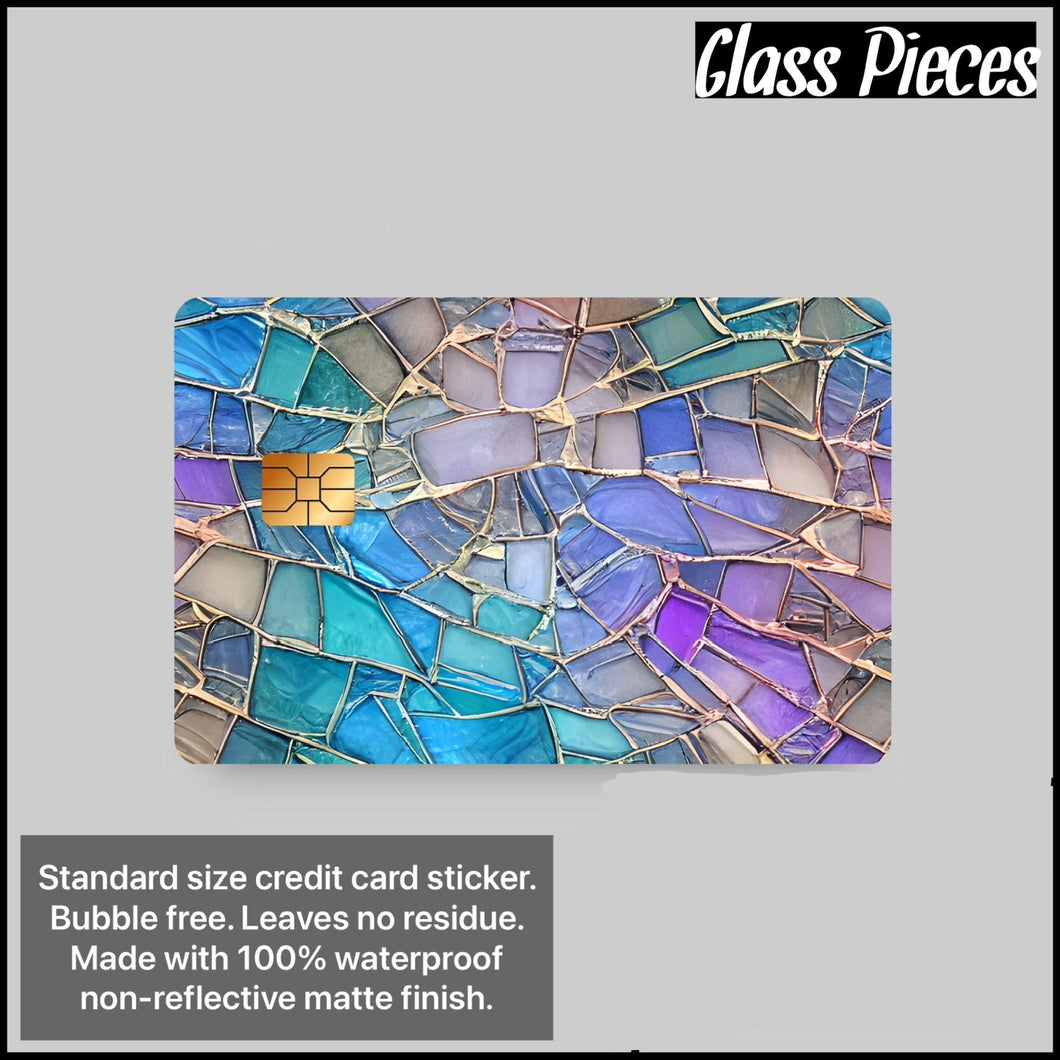Glass Pieces Credit Card Sticker