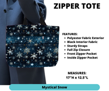 Load image into Gallery viewer, Mystical Snow Zipper Tote
