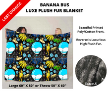 Load image into Gallery viewer, Banana Bus Luxe Plush Fur Blanket
