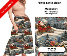 Load image into Gallery viewer, Felted Santa Sleigh Maxi Skirt
