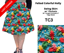 Load image into Gallery viewer, Felted Colorful Holly Swing Skirt
