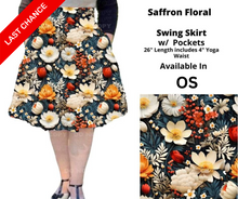 Load image into Gallery viewer, Saffron Floral Swing Skirt
