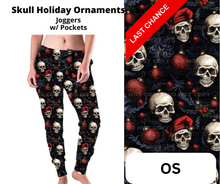 Load image into Gallery viewer, Skull Holiday Ornaments Joggers
