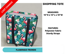 Load image into Gallery viewer, Flamingo Fronds Shopping Tote
