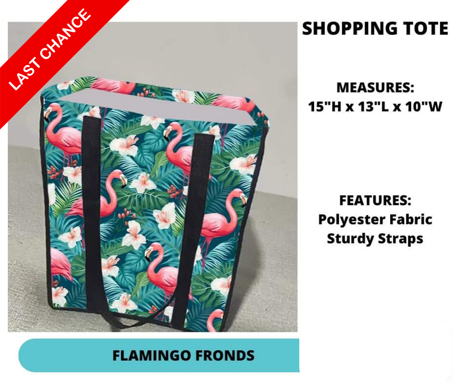 Flamingo Fronds Shopping Tote