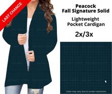 Load image into Gallery viewer, Peacock Pocket Cardigan
