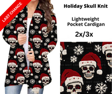 Load image into Gallery viewer, Holiday Skull Knit Pocket Cardigan
