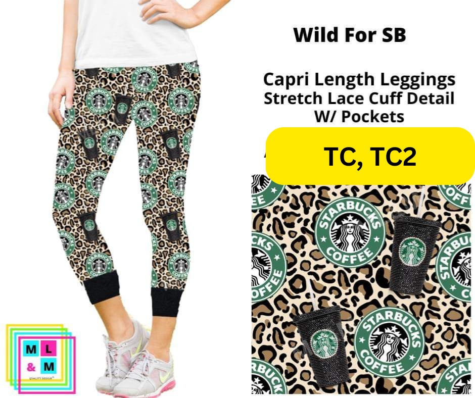 Wild For SB Lace Cuff Capris w/ Pockets