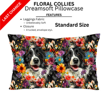 Load image into Gallery viewer, Floral Collies Dreamsoft Pillowcases
