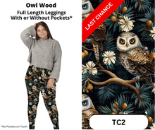 Load image into Gallery viewer, Owl Wood Full Length Leggings w/ Pockets
