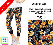 Load image into Gallery viewer, Wild For Jack Lace Cuff Capris w/ Pockets
