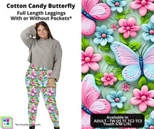 Load image into Gallery viewer, Cotton Candy Butterfly Full Length Leggings w/ Pockets
