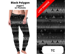 Load image into Gallery viewer, Black Polygon Joggers
