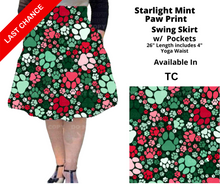 Load image into Gallery viewer, Starlight Mint Paw Print Swing Skirt
