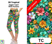 Load image into Gallery viewer, 3D Tropical Jogger Capri
