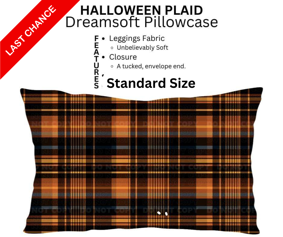 Halloween Plaid Dreamsoft Pillowcase