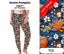 Load image into Gallery viewer, Denim Pumpkin Joggers
