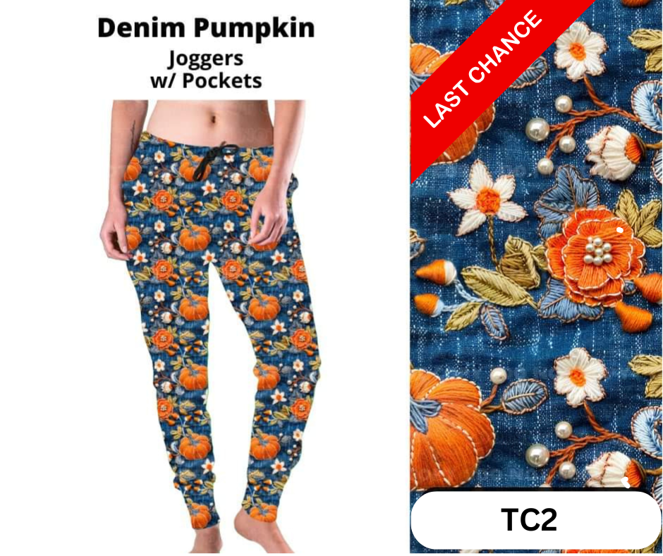 Denim Pumpkin Joggers