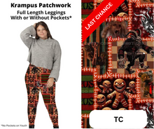 Load image into Gallery viewer, Krampus Patchwork Full Length Leggings w/ Pockets
