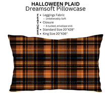 Load image into Gallery viewer, Halloween Plaid Dreamsoft Pillowcase
