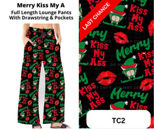 Load image into Gallery viewer, Merry Kiss My A Full Length Lounge Pants
