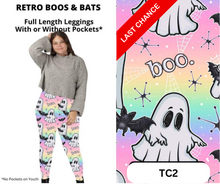 Load image into Gallery viewer, Retro Boos &amp; Bats Full Length Leggings w/ Pockets
