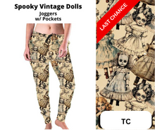 Load image into Gallery viewer, Spooky Vintage Dolls Joggers
